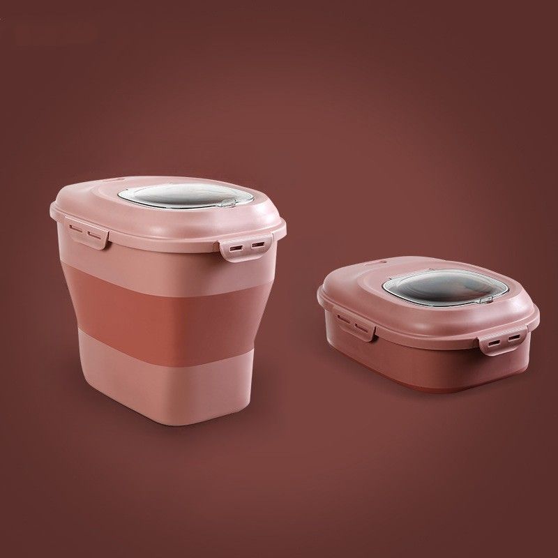 Foldable pet food bin