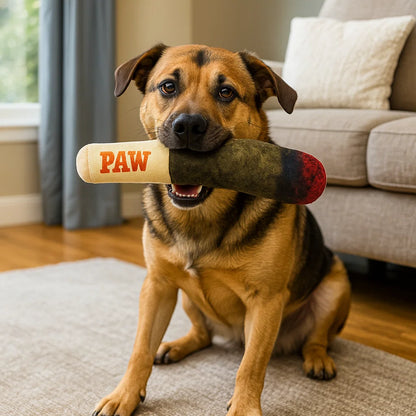 Plush cigar dog toy

